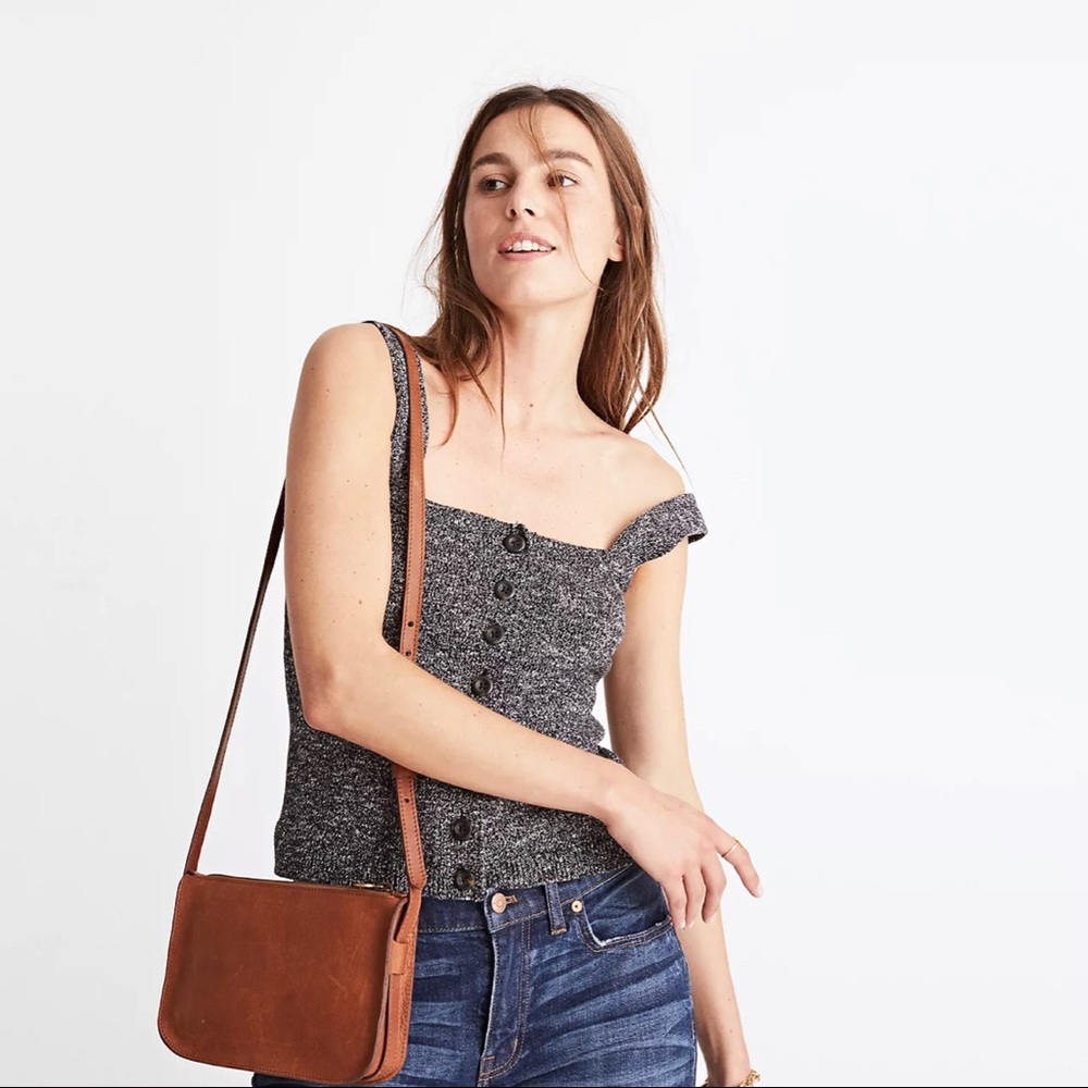 Madewell button front sweater tank
